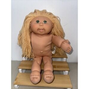 2004 CABBAGE PATCH DOLL Play Along Blond Hair Green Eyes Teeth Smile PA-6